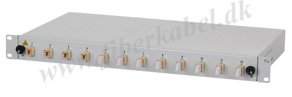 breakout-boks med 12 E2000 multimode-koblinger