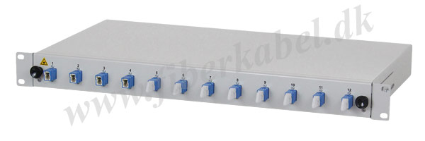 breakout-boks med 12 E2000 singlemode-koblinger