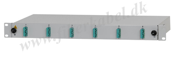 breakout-boks med 6 SC duplex OM3-koblinger