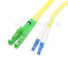 Fiberoptisk Patchkabel Duplex E2000/APC - LC, singlemode OS2
