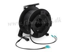 Fiberoptisk kabel p kabeltromle med hjlpevikling, 